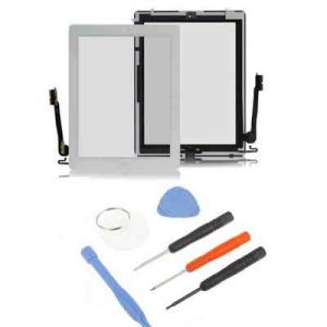 iPad 4 scherm digitizer glas touchscreen wit